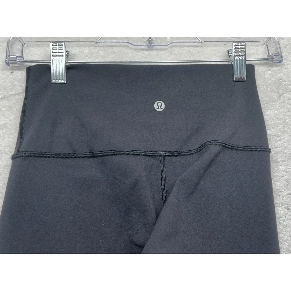 Lululemon Womens Size 4 Black Orange Wunder Under Legging Pants (L9)